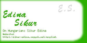 edina sikur business card